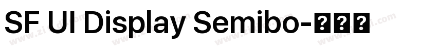 SF UI Display Semibo字体转换